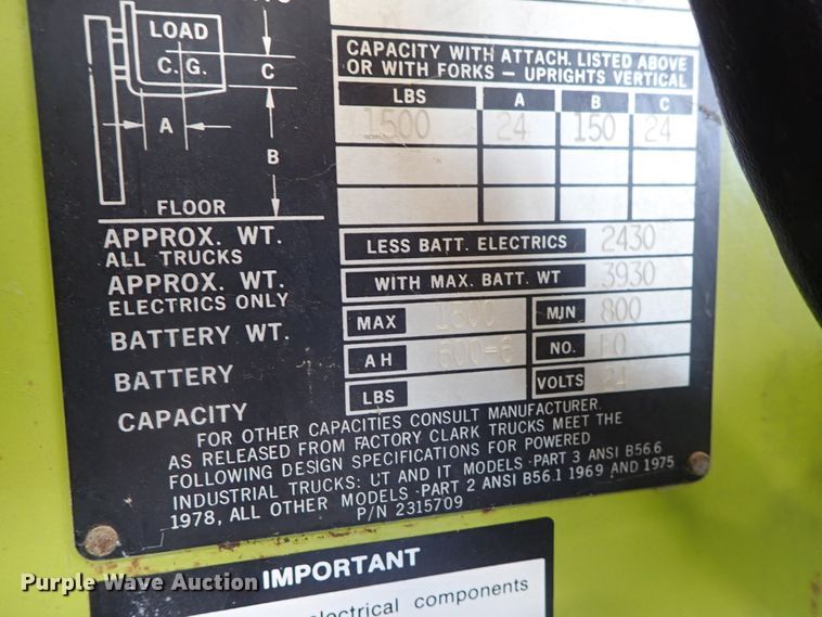 image for item DE1100 Clarklift OP-7 Orderpicker forklift
