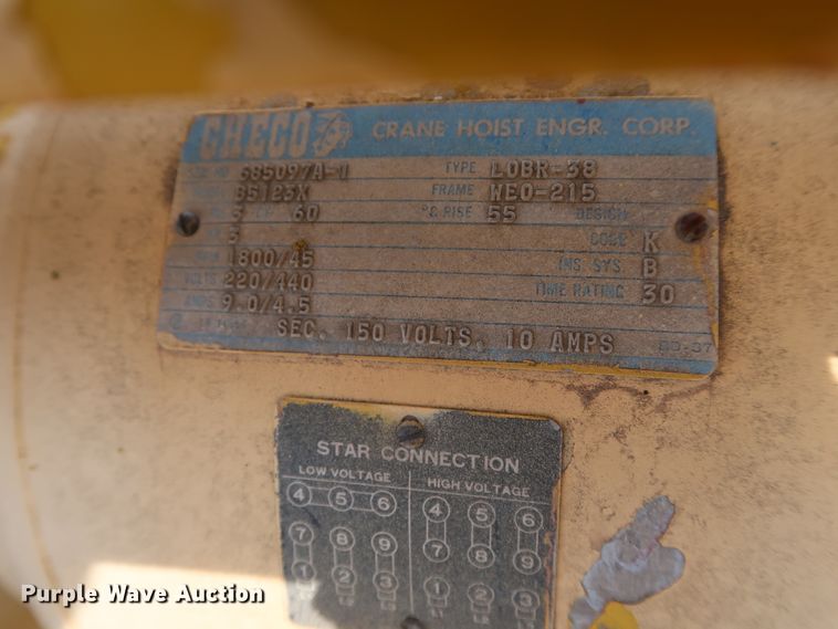 image for item DG4142 Crane Hoist Engineering Corp. overhead crane system