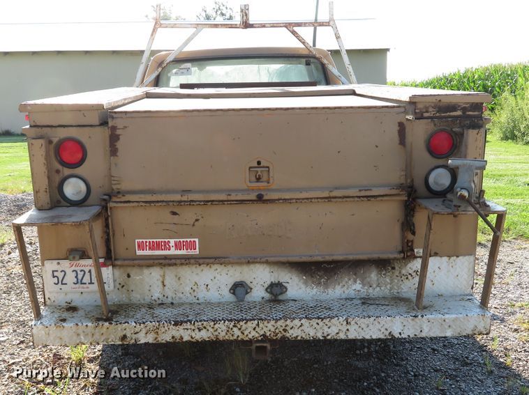 image for item DH1557 1984 Ford F250 Ext. Cab utility bed pickup truck