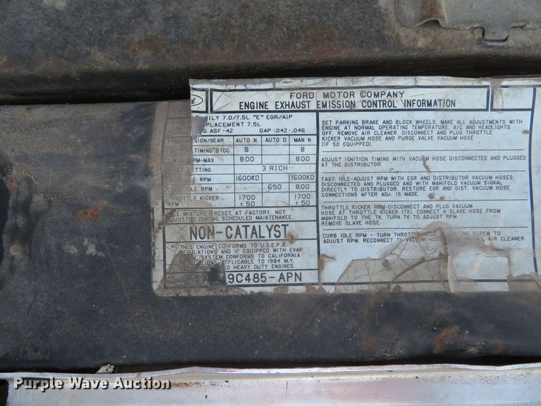 image for item DH1557 1984 Ford F250 Ext. Cab utility bed pickup truck