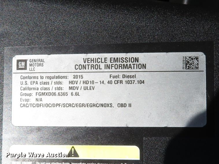 image for item DH1570 2015 Chevrolet Silverado 3500HD LTZ Crew Cab flatbed pickup truck