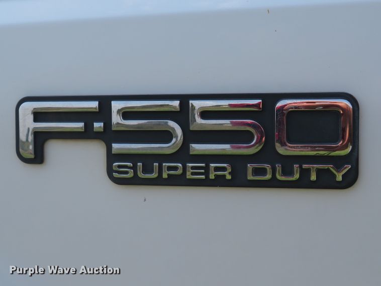 image for item DH1588 1999 Ford F550 Super Duty Crew Cab flatbed truck