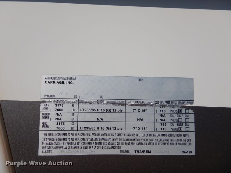 image for item DH3562 2006 Carriage Carri-Lite camper