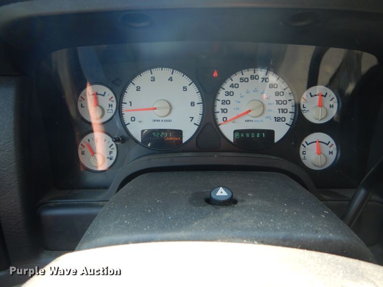 image for item DH6129 2005 Dodge Ram 2500 Quad Cab utility bed pickup truck