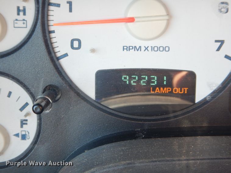 image for item DH6129 2005 Dodge Ram 2500 Quad Cab utility bed pickup truck