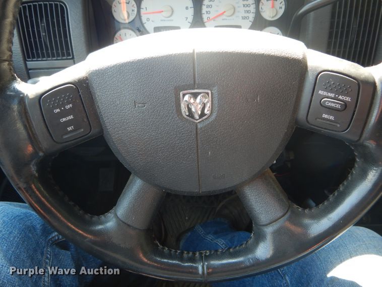 image for item DH6129 2005 Dodge Ram 2500 Quad Cab utility bed pickup truck