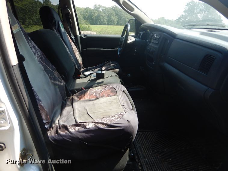 image for item DH6129 2005 Dodge Ram 2500 Quad Cab utility bed pickup truck