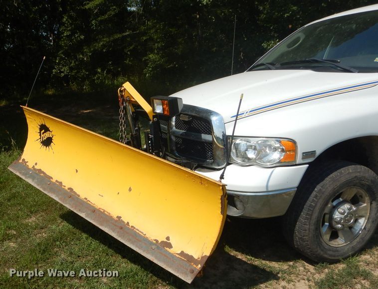 image for item DH6129 2005 Dodge Ram 2500 Quad Cab utility bed pickup truck