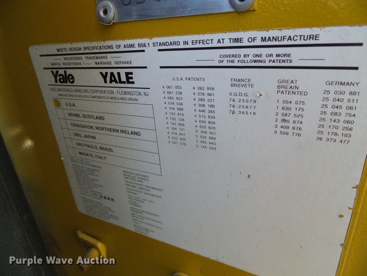 image for item EQ9194 Yale OSO30ECN24TE089 forklift
