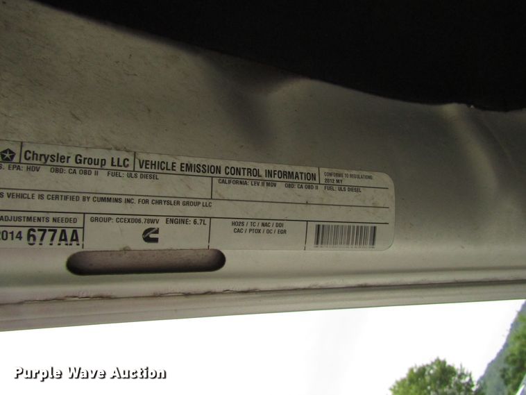 image for item FJ9726 2012 Dodge Ram 3500 Crew Cab pickup truck