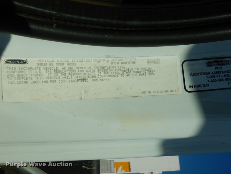 image for item FT9450 2012 Freightliner M2 knuckle boom crane truck