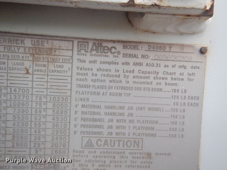 image for item FT9473 1997 International 4900 digger derrick truck