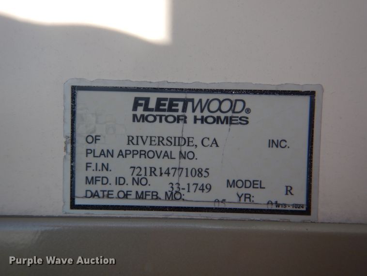 image for item FT9476 2001 Fleetwood Southwind RV