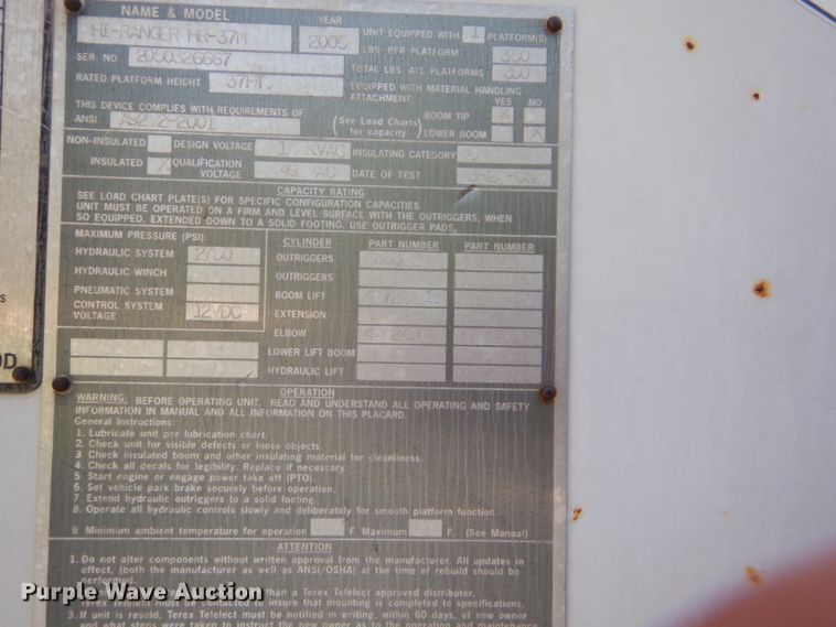 image for item FT9478 2005 Ford F550 Super Duty bucket truck