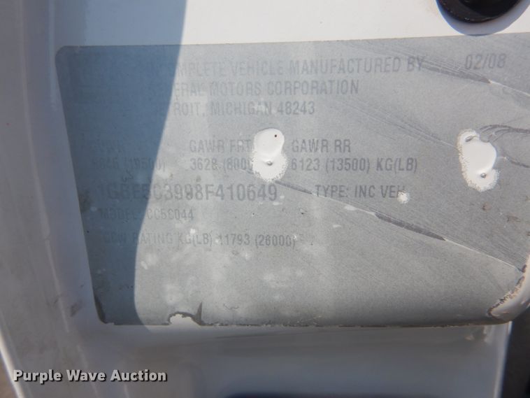 image for item FT9486 2008 Chevrolet C5500 bucket truck