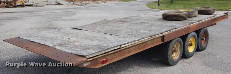 image for item GC9268 1990 shop built tilt deck equipment trailer