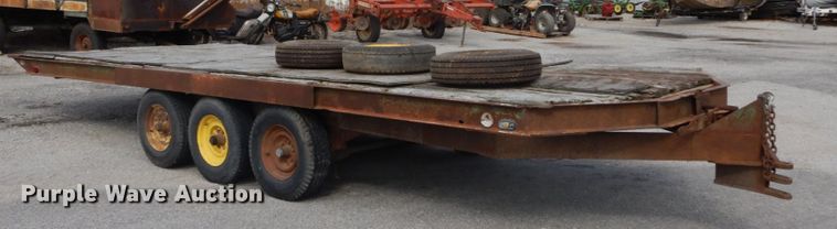 image for item GC9268 1990 shop built tilt deck equipment trailer