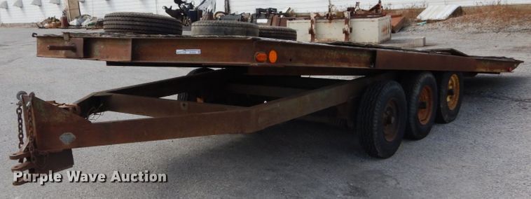 image for item GC9268 1990 shop built tilt deck equipment trailer