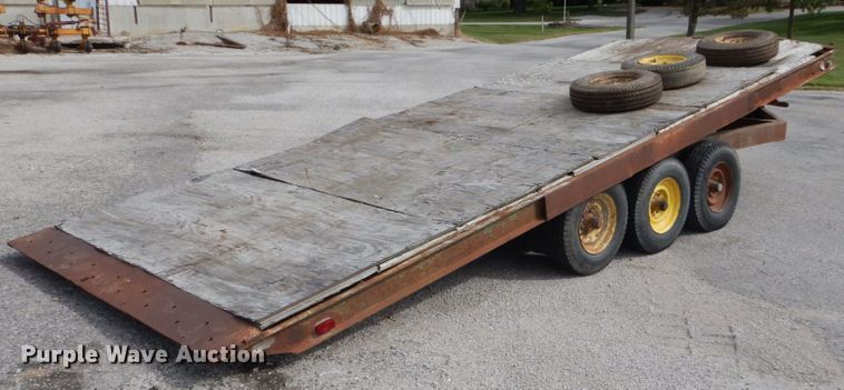 image for item GC9268 1990 shop built tilt deck equipment trailer