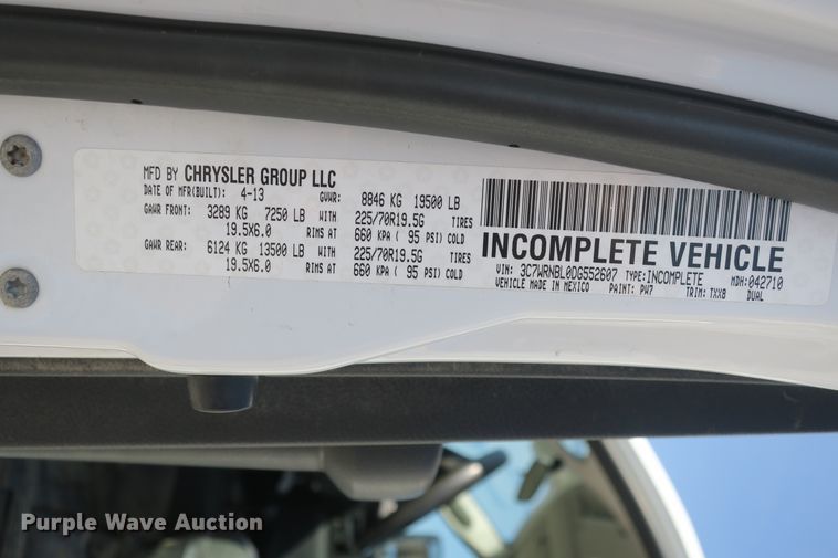 image for item DB10198 2013 Dodge Ram 5500 bucket truck