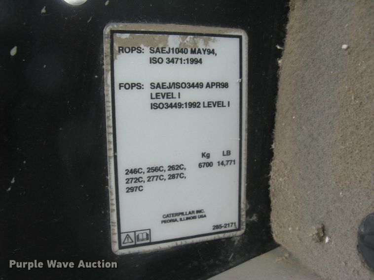 image for item DC1412 2008 Caterpillar 262C skid steer