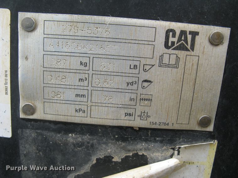 image for item DC1413 2008 Caterpillar 262C skid steer