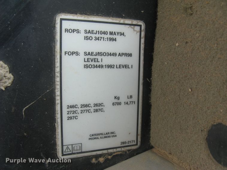 image for item DC1413 2008 Caterpillar 262C skid steer