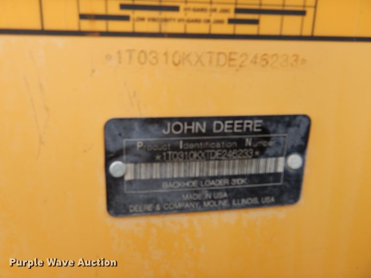 image for item DF2582 2013 John Deere 310K backhoe