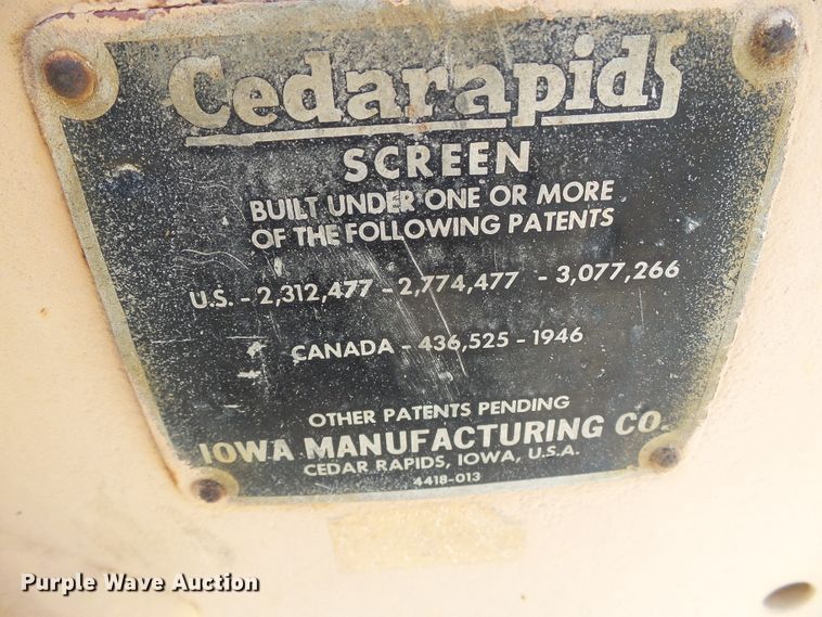 image for item DG0186 Cedarapids 3109528 crushing plant