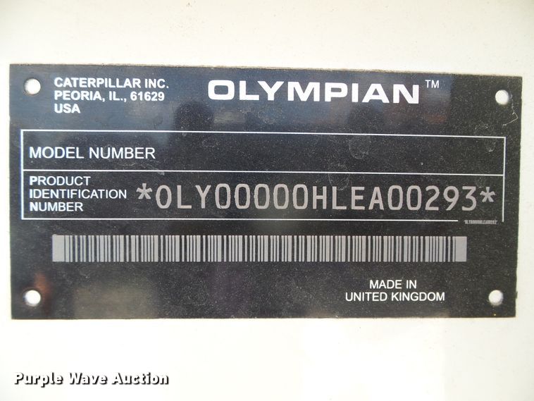 image for item DG0187 Caterpillar XQ200-1306 generator