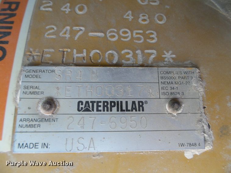 image for item DG0187 Caterpillar XQ200-1306 generator
