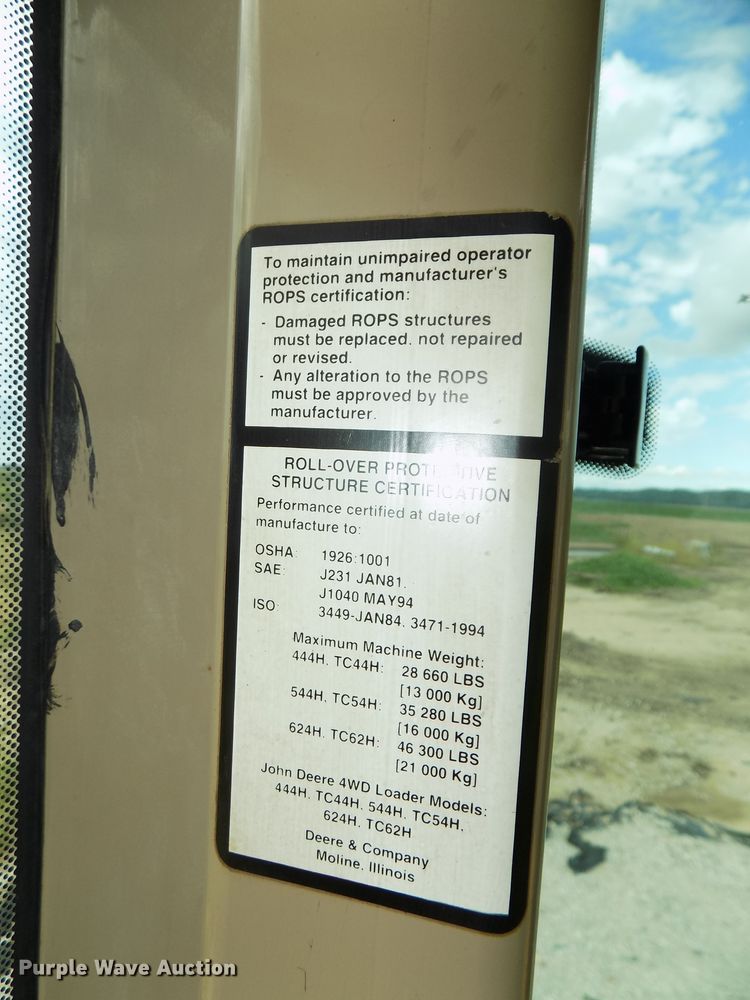 image for item DG2434 John Deere 624H wheel loader