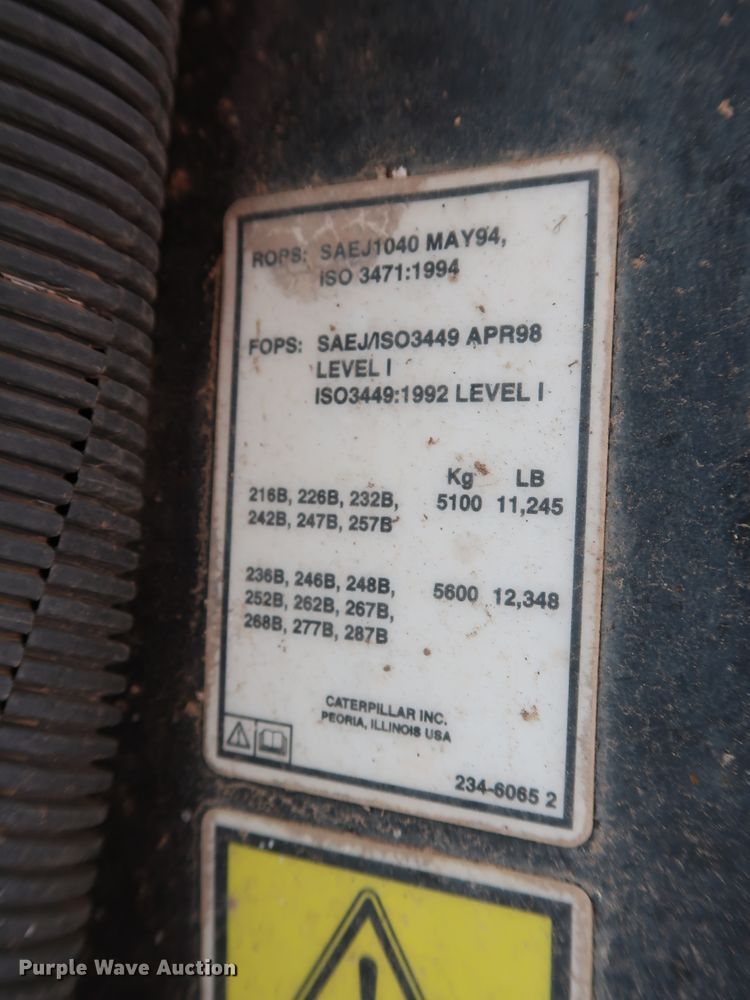 image for item DG4113 2007 Caterpillar 248B skid steer