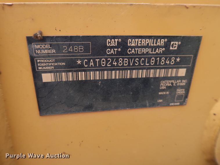 image for item DG4113 2007 Caterpillar 248B skid steer
