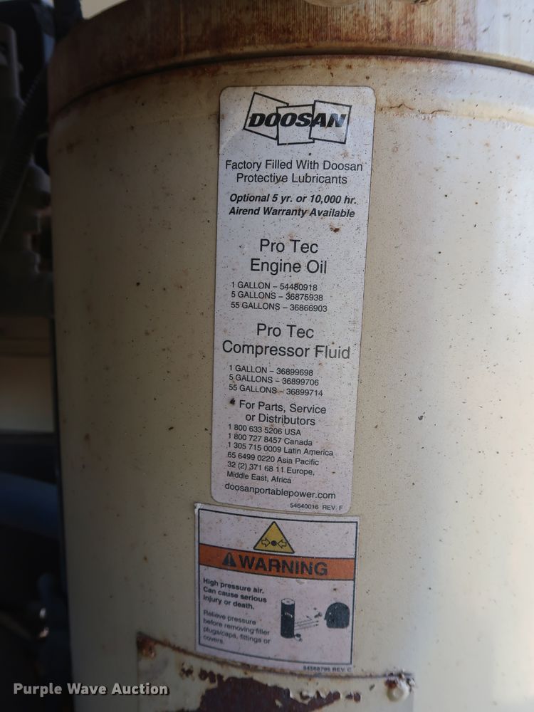 image for item DG4179 2011 Ingersoll Rand XP375WJD air compressor