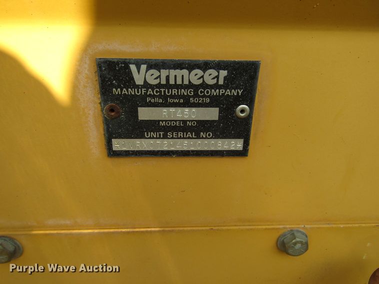 image for item DG8124 2005 Vermeer RT450 trencher
