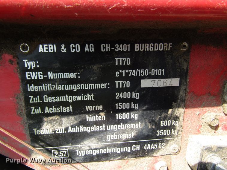 image for item DG8134 Aebi Terratrac TT70S tractor