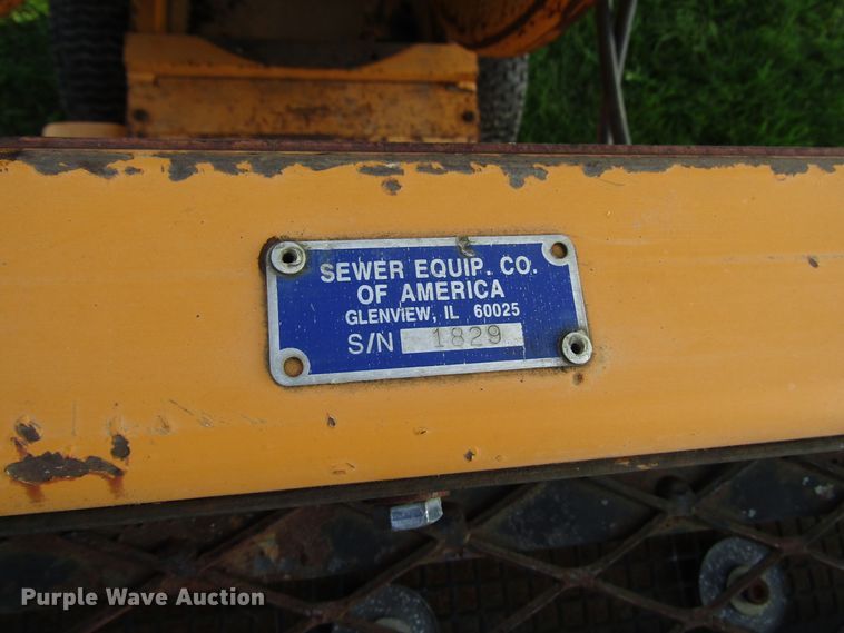 image for item DG8156 2000 Sewer Equipment Company of America JAJ600 sewer easement machine