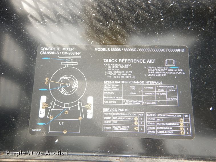 image for item DI2501 2017 Toro CM-958H concrete mixer