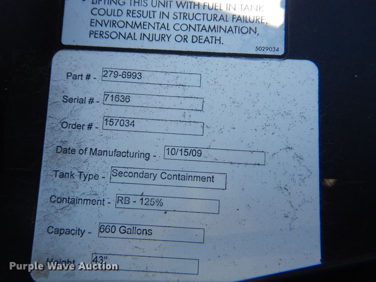 image for item FN9043 2009 Underwriters Laboratories Inc. fuel tank