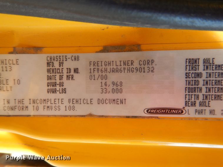 image for item FU9522 2000 Freightliner FL70 dump truck