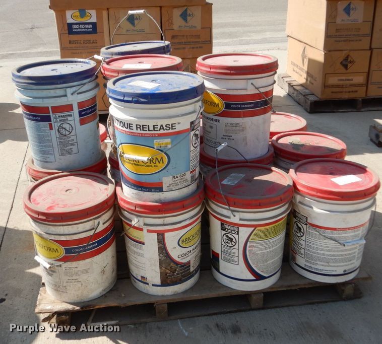 image for item FU9527 (3) pallets concrete color hardener and release