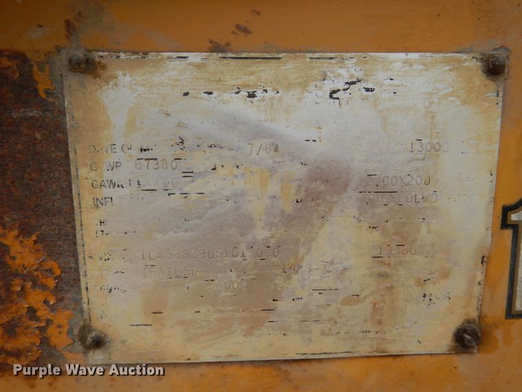 image for item FU9535 1984 Load King bottom dump trailer