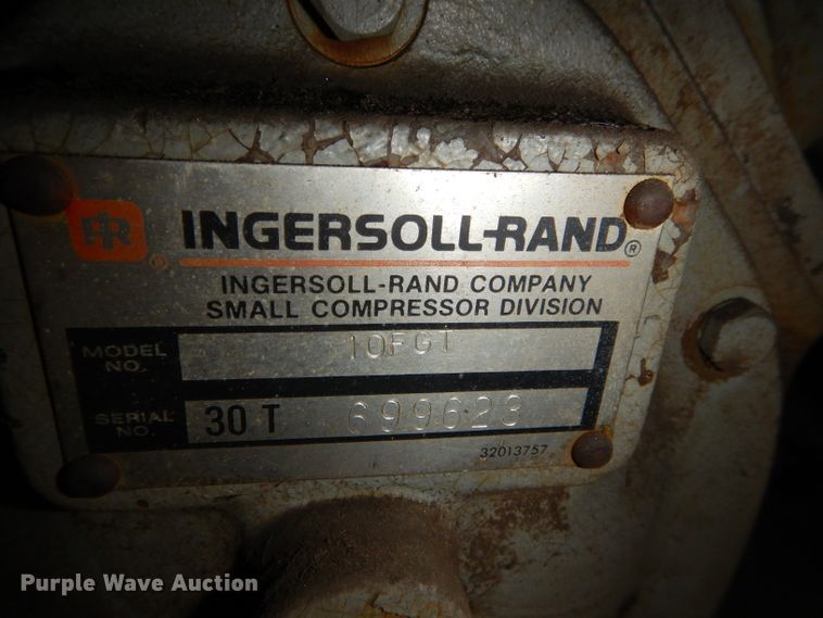 image for item GJ9848 Ingersoll Rand 10FGT air compressor