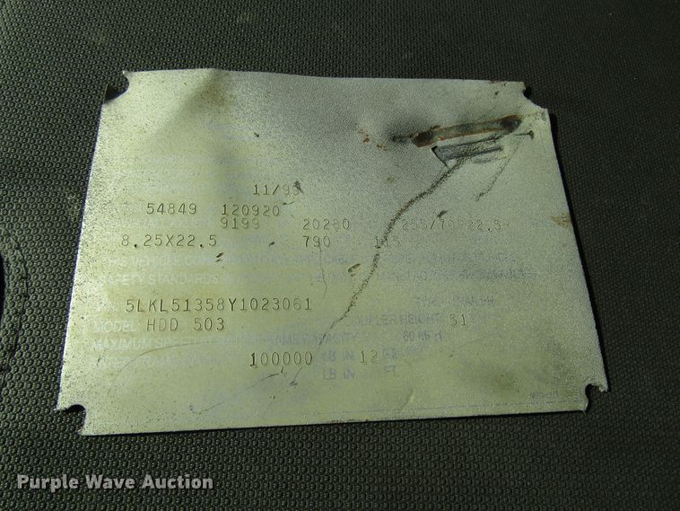 image for item DG8201 2000 Load King HDD503 low boy equipment trailer