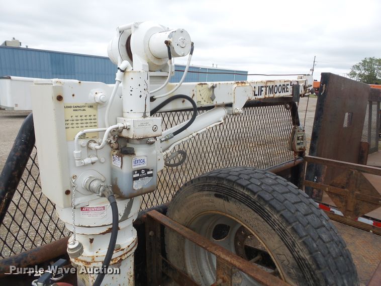 image for item FB9298 12'L x 101.5"W steel flatbed with crane