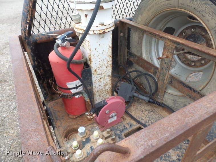 image for item FB9298 12'L x 101.5"W steel flatbed with crane