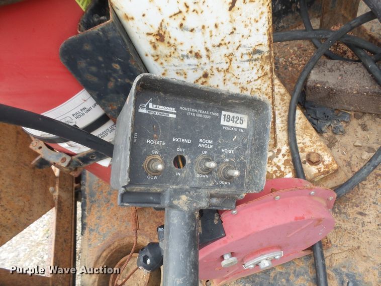 image for item FB9298 12'L x 101.5"W steel flatbed with crane