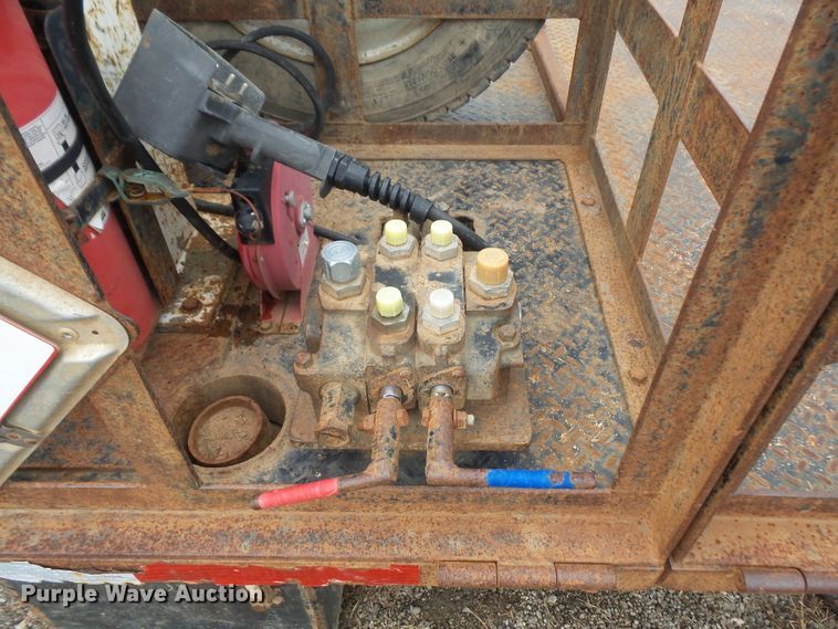 image for item FB9298 12'L x 101.5"W steel flatbed with crane