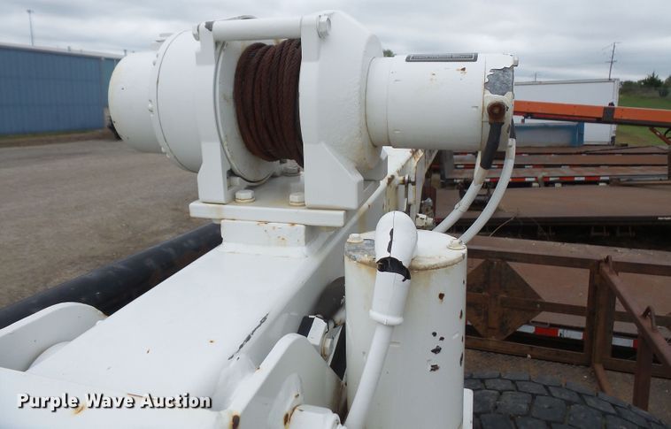 image for item FB9298 12'L x 101.5"W steel flatbed with crane